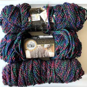 Lion Brand Yarn Homespun Mission #303 3 Skeins Acrylic 6 oz each Texture Bulky